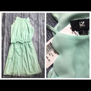 Mint scallop spring Easter dress ruffle bow